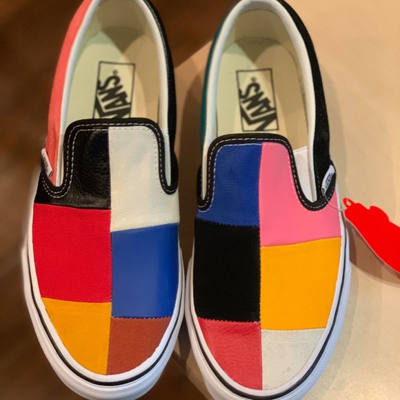 Vans Classic Slip On Patchwork Men's Skate Shoes - Picture 3 of 8